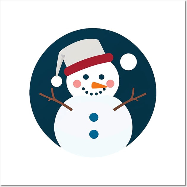 Cute Little Snowman Dude Wall Art by CursedContent